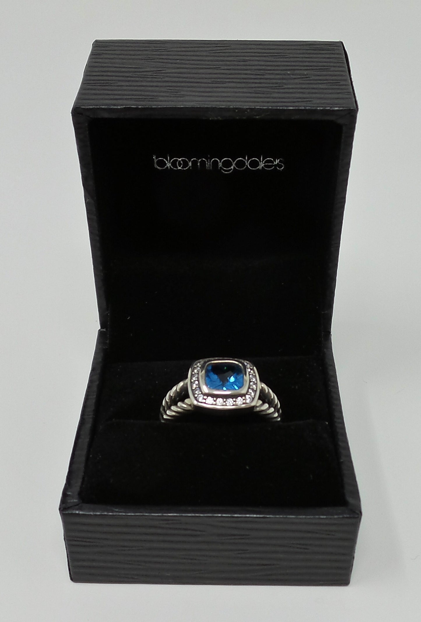 Petite Albion Ring Hampton Blue Topaz 925 Silver