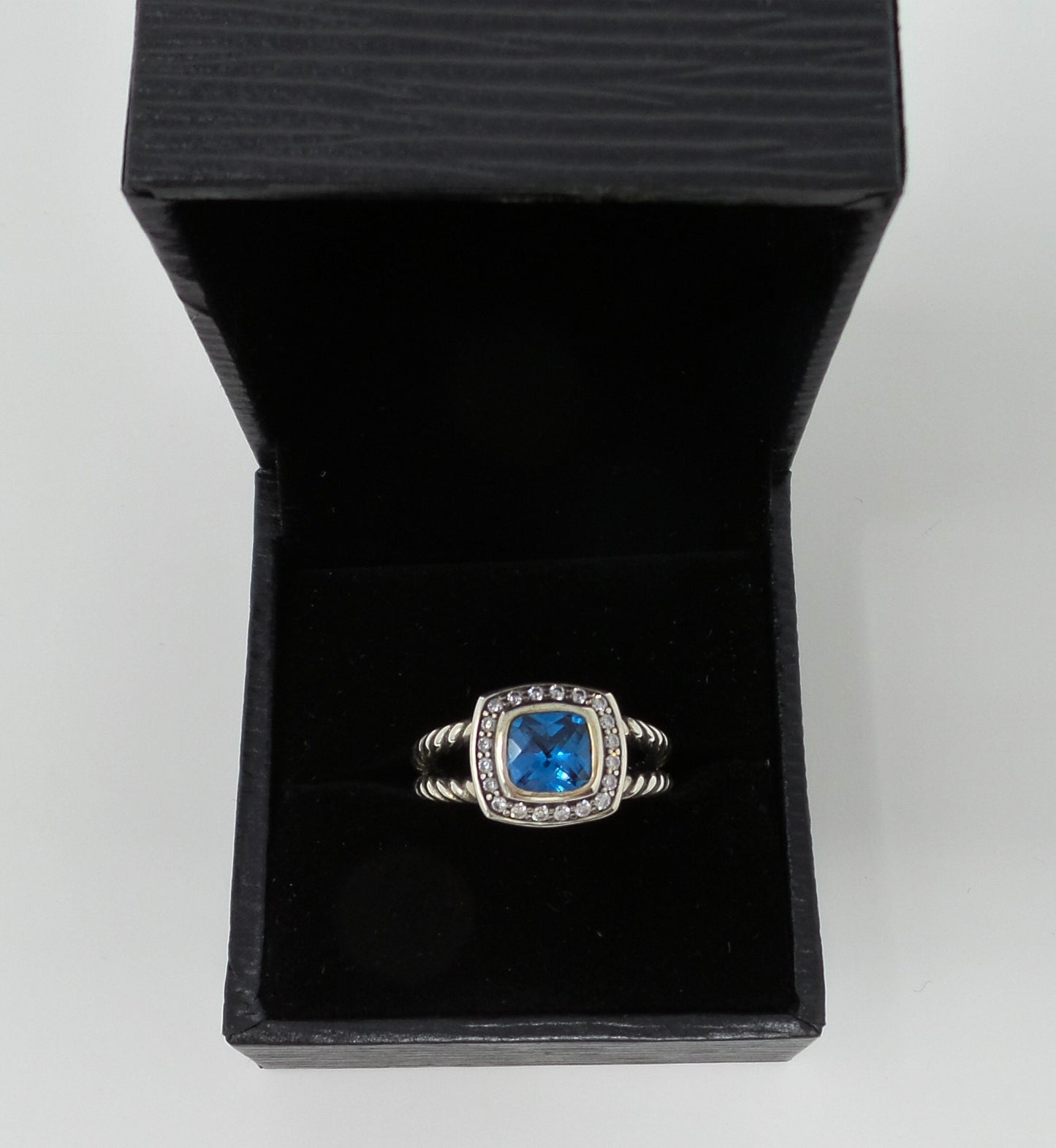 Petite Albion Ring Hampton Blue Topaz 925 Silver