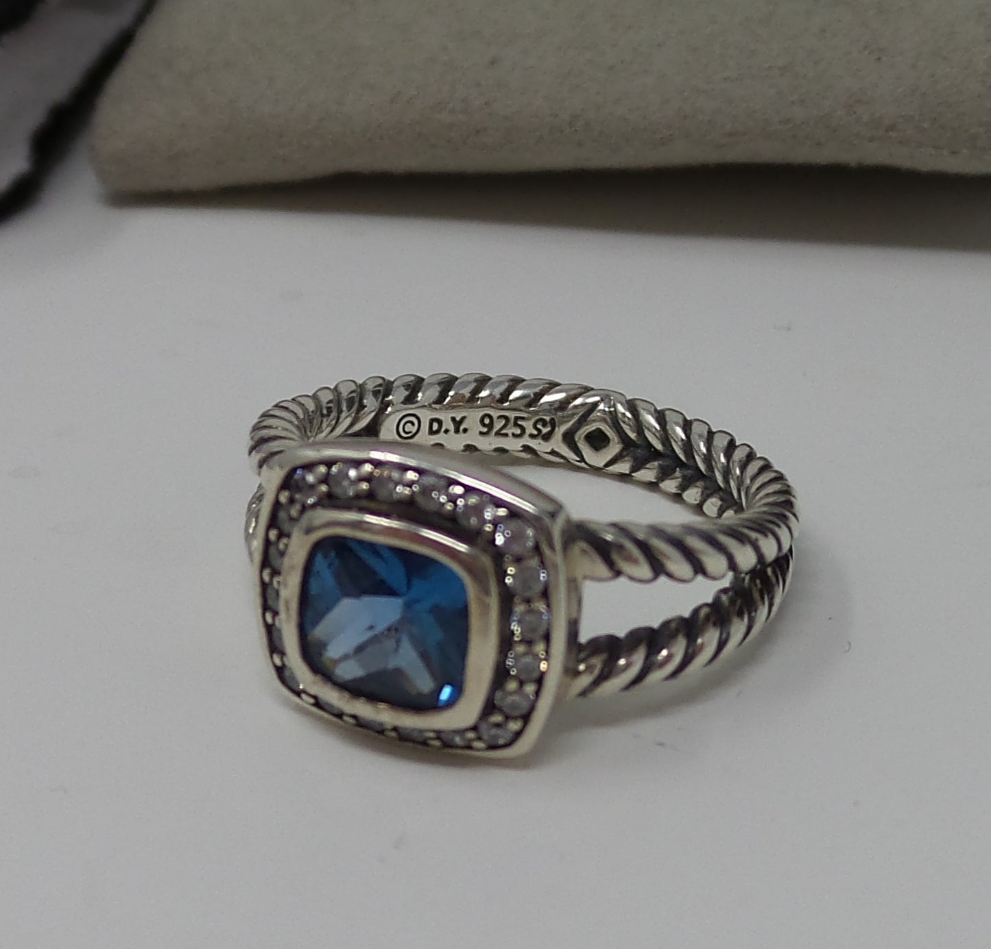 Petite Albion Ring Hampton Blue Topaz 925 Silver