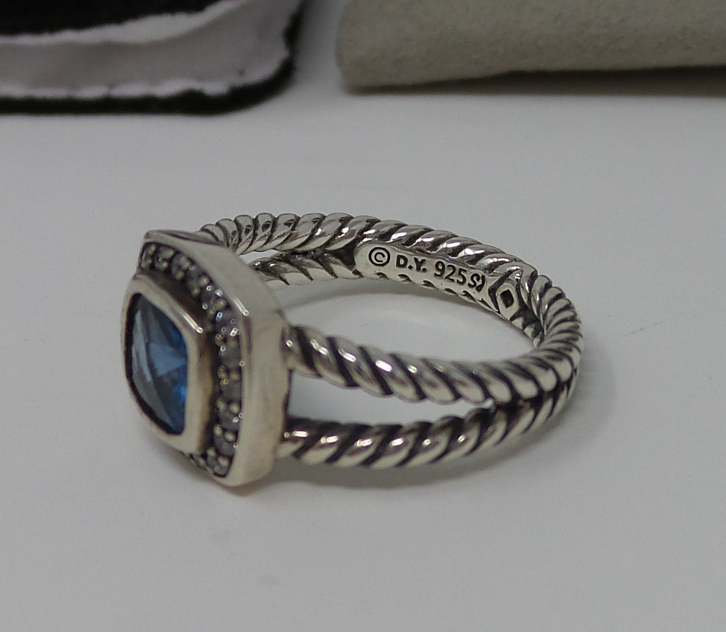 Petite Albion Ring Hampton Blue Topaz 925 Silver