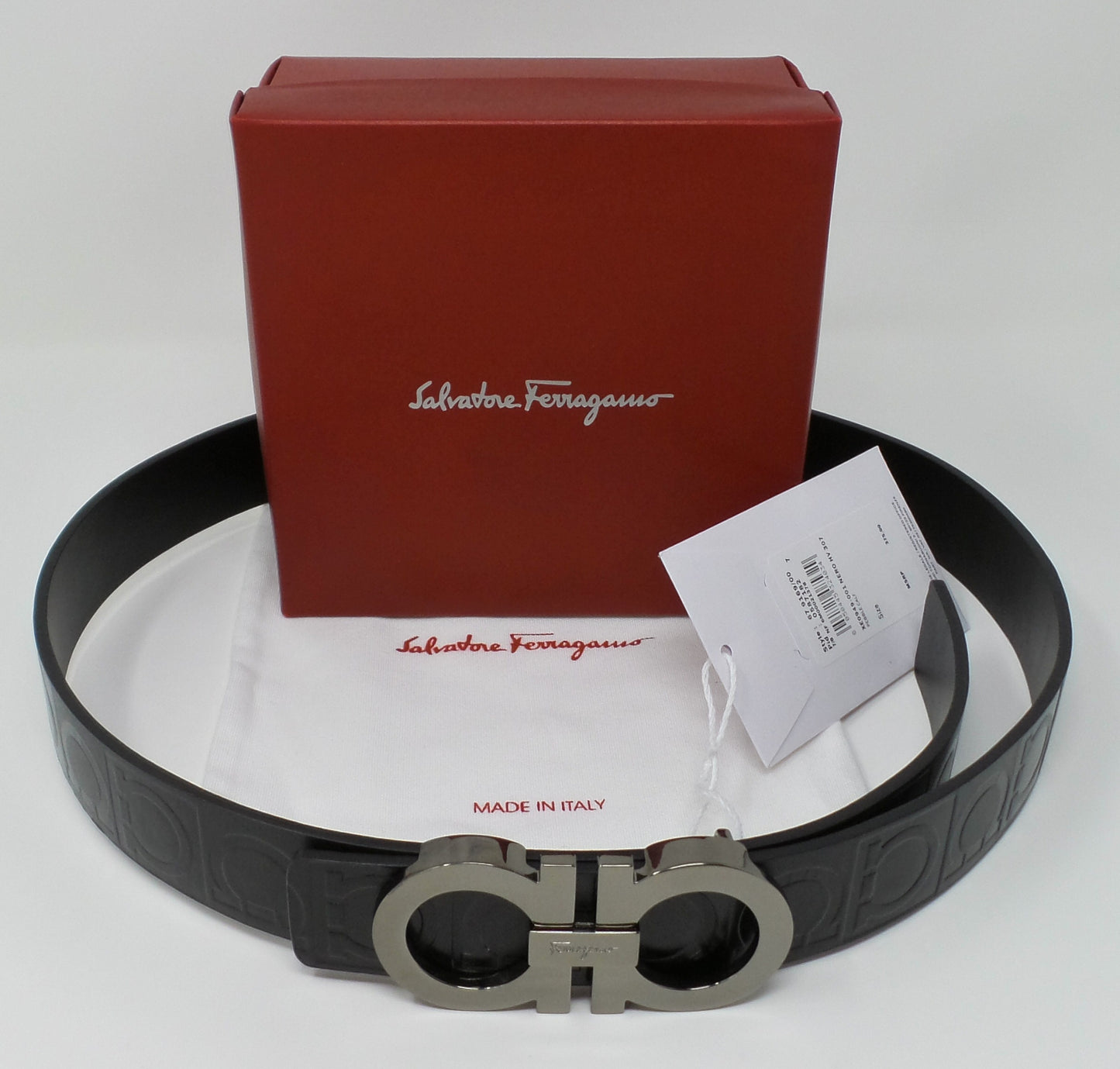 New Horseshoe Monogram Belt With Medium Gancini Buckle