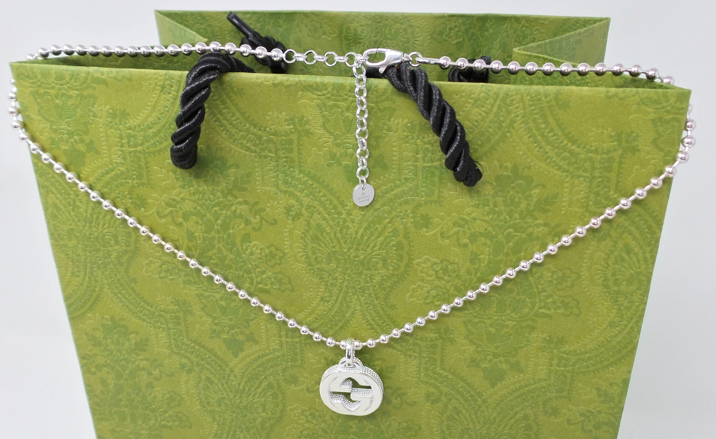 925 Silver Shiny Interlocking G Necklace
