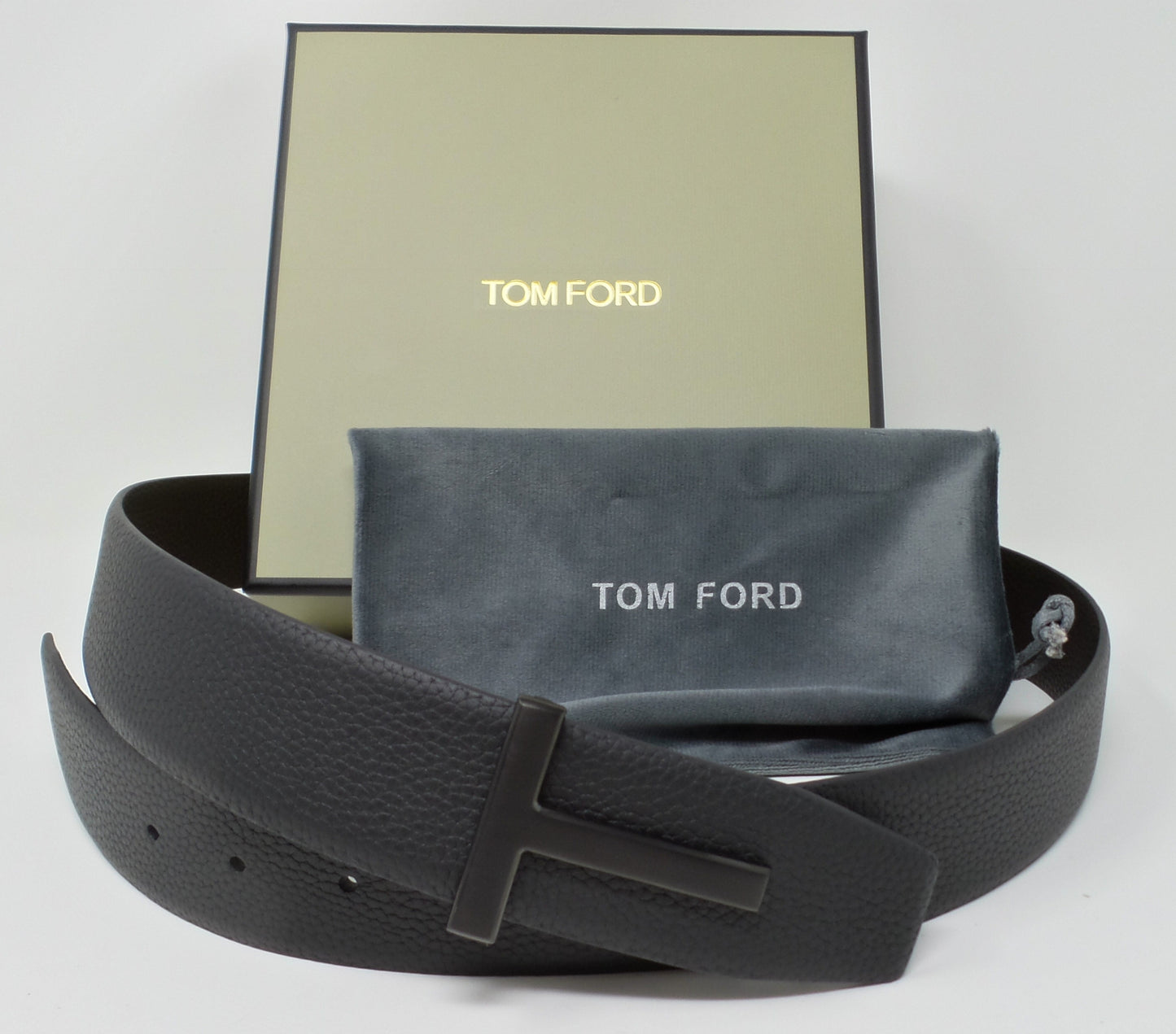 New Reversible Black / Dark Brown Belt With Black T Buckle