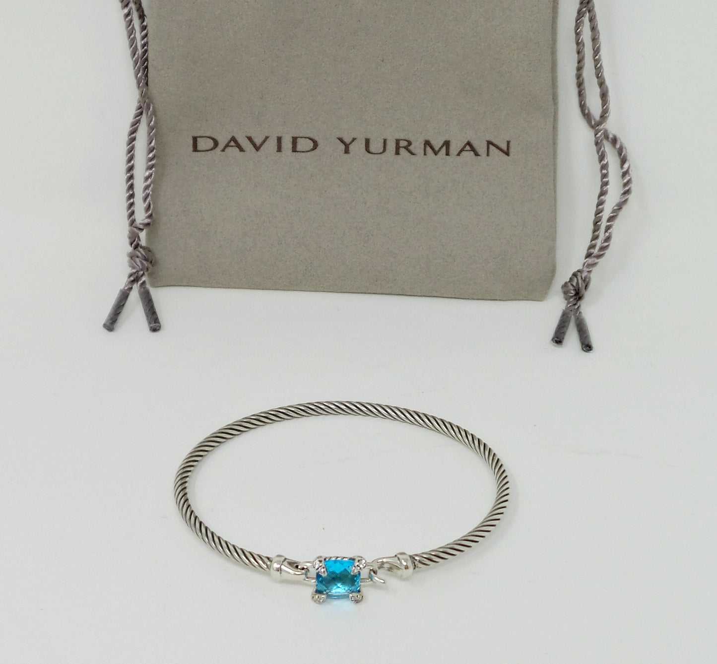 **Just Added** Sterling Silver Chatelaine Bracelet With Blue Topaz