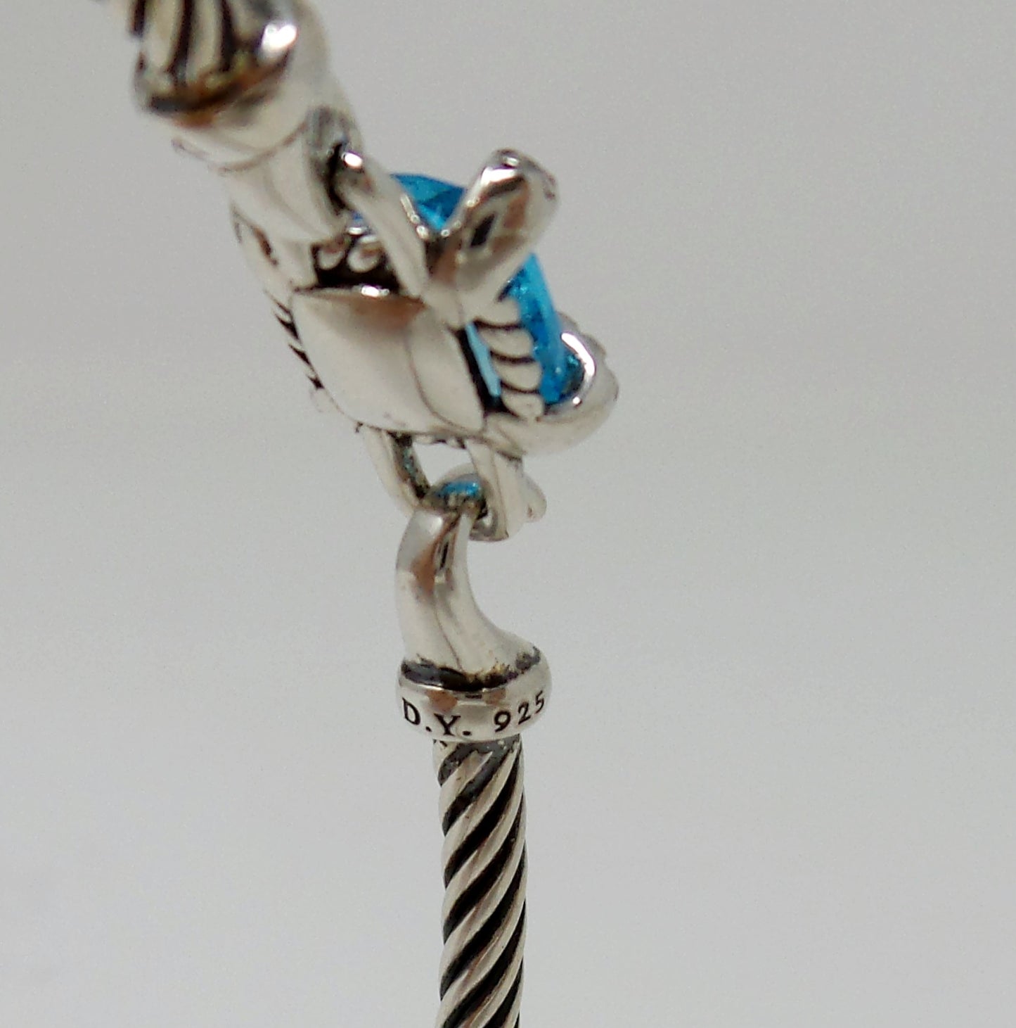 **Just Added** Sterling Silver Chatelaine Bracelet With Blue Topaz