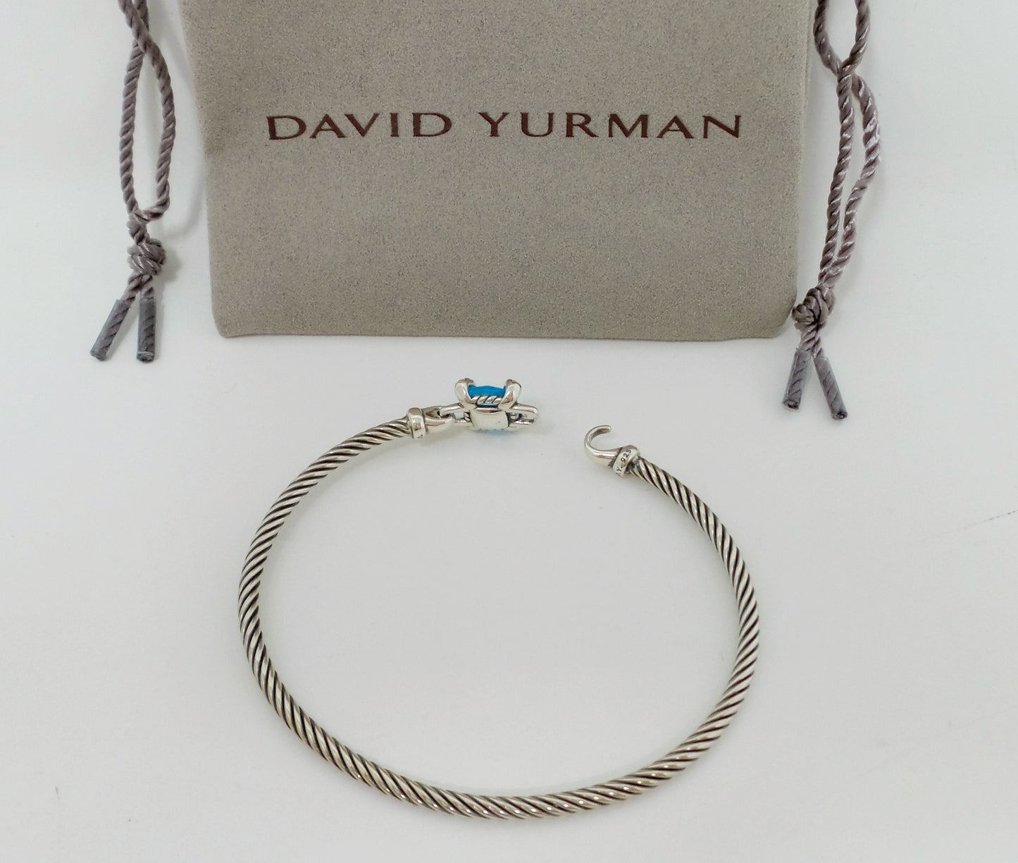 **Just Added** Sterling Silver Chatelaine Bracelet With Blue Topaz